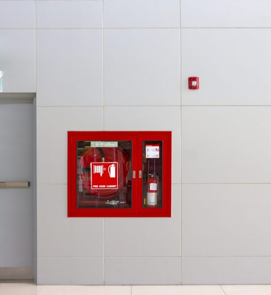 Fire exit door and fire extinguish equipment